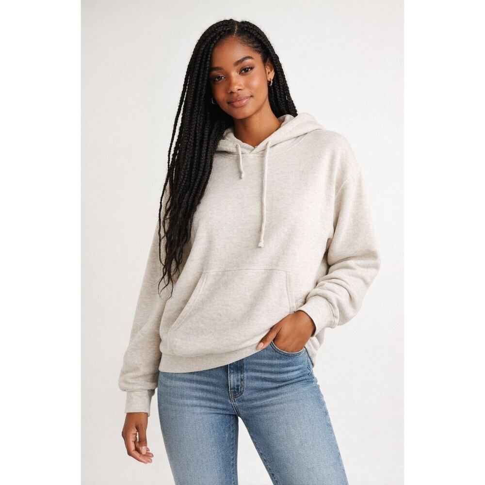 American Eagle Jegging Fit Hoodie Women's Gray Sweatshirt Size L Casual Lounge A